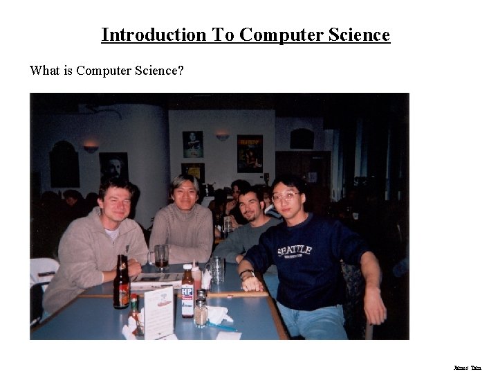 Introduction To Computer Science What is Computer Science? James Tam 