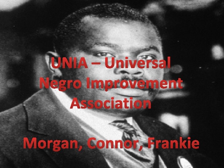 UNIA Universal Negro Improvement Association Connor Frankie