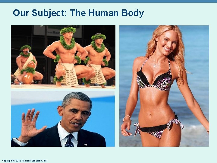 Our Subject: The Human Body Copyright © 2010 Pearson Education, Inc. 