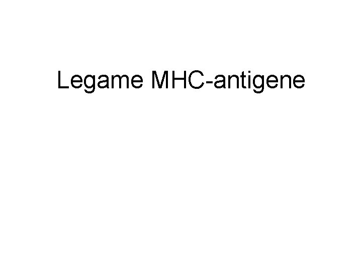 Legame MHC-antigene 