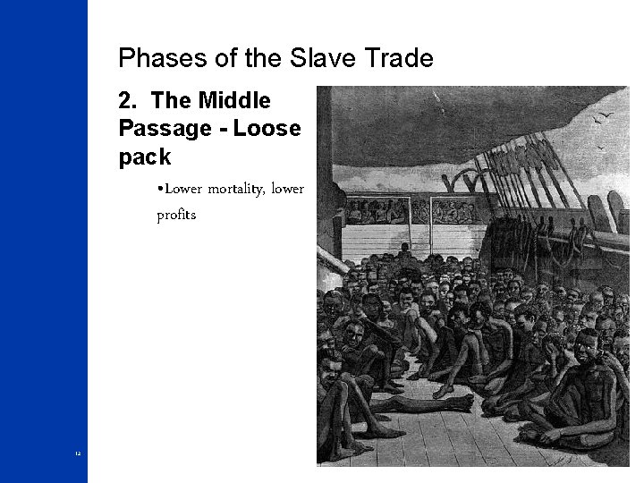 Phases of the Slave Trade 2. The Middle Passage - Loose pack • Lower