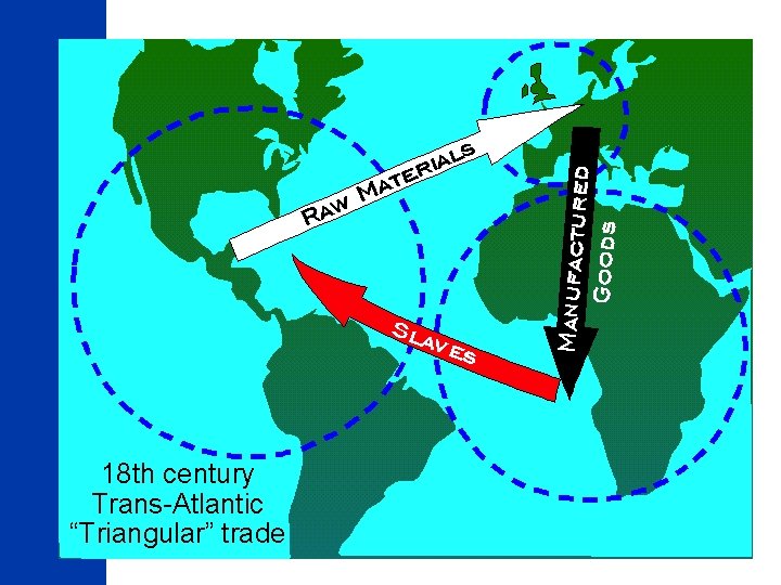 Triangle Trade North America Molasses The Carribean 15 Rum, weapons Slaves Africa 