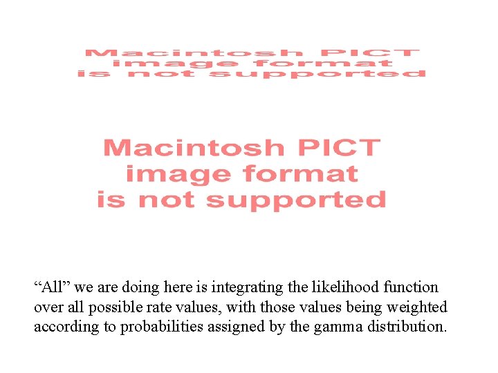 “All” we are doing here is integrating the likelihood function over all possible rate