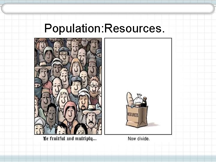 Population: Resources. 