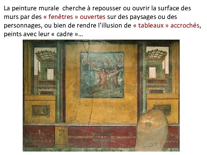 La peinture murale cherche à repousser ou ouvrir la surface des murs par des La peinture murale cherche à repousser ou ouvrir la surface des murs par des