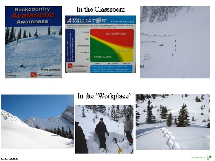 In the Classroom In the ‘Workplace’ Dave Fennell Safety Inc. 