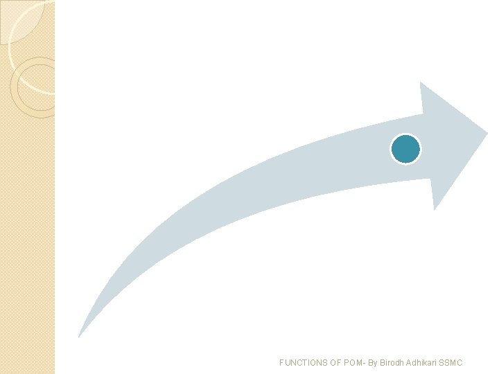 FUNCTIONS OF POM- By Birodh Adhikari SSMC 