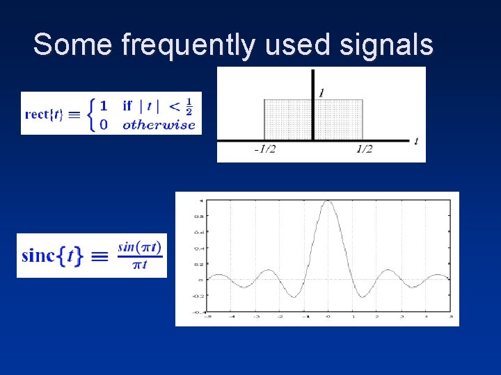 Some frequently used signals 