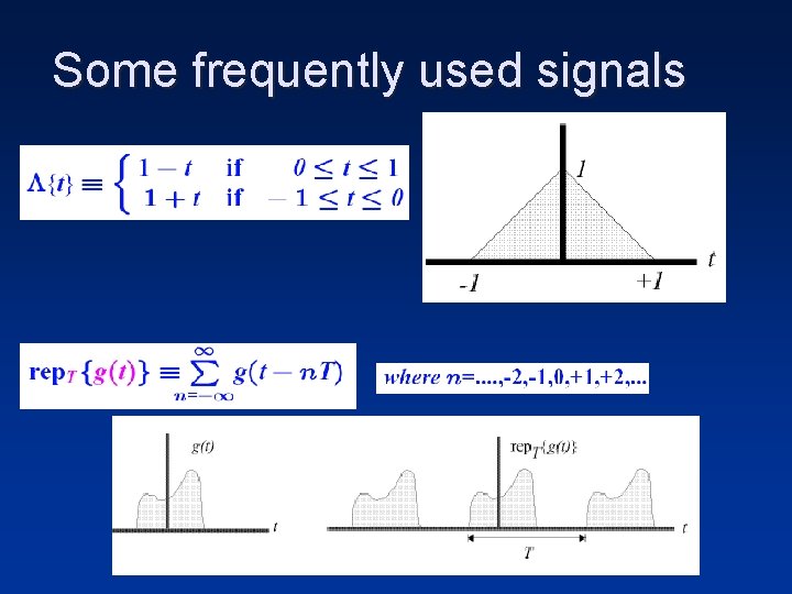 Some frequently used signals 
