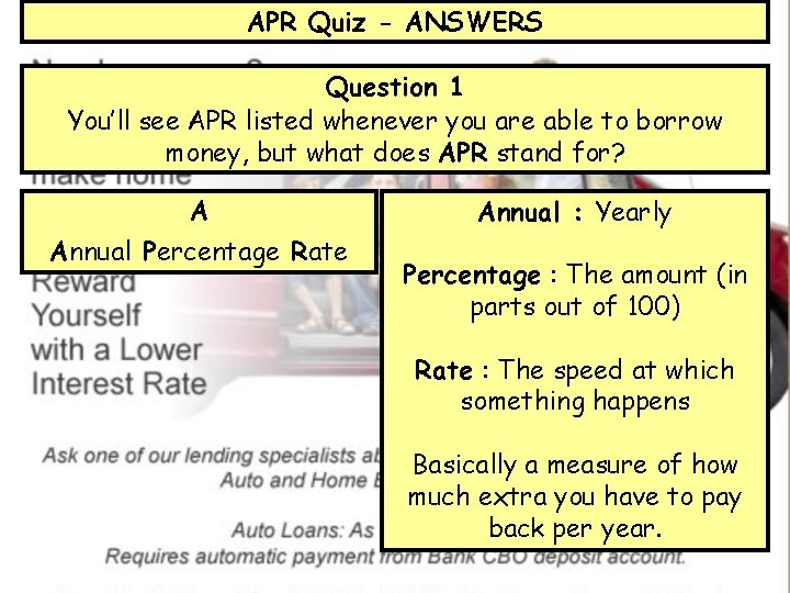 APR Quiz Question 1 Youll see APR listed