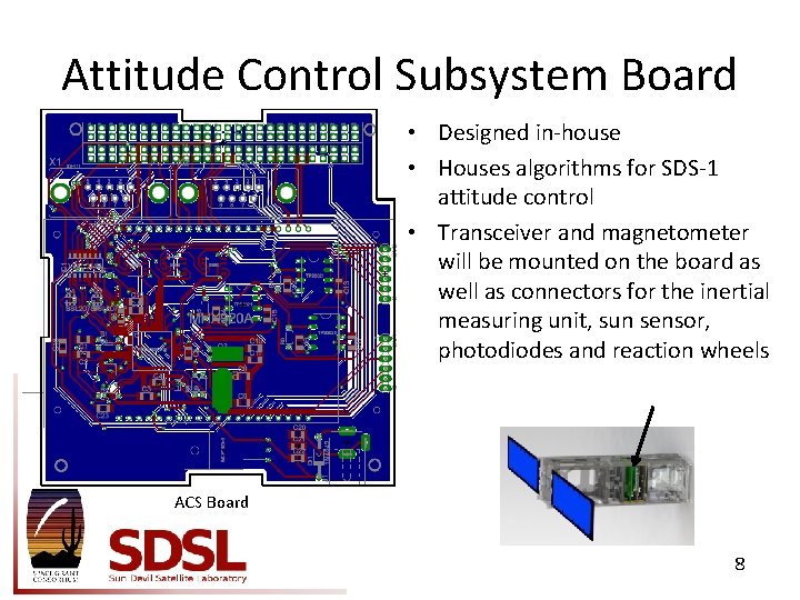 Electrical Control Subsystem Electrical Power Subsystem Design Sun Devil Satellite Laboratory