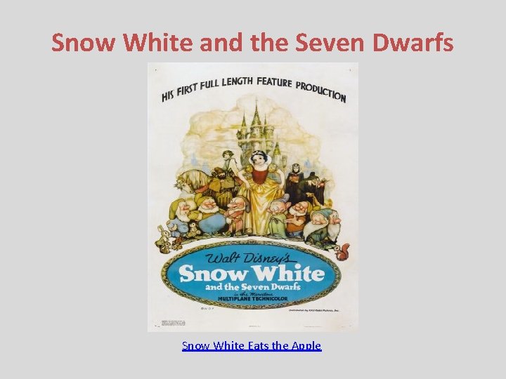 Snow White and the Seven Dwarfs Snow White Eats the Apple Snow White and the Seven Dwarfs Snow White Eats the Apple