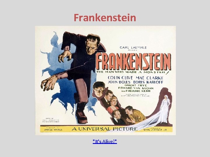 Frankenstein "It's Alive!" Frankenstein "It's Alive!"