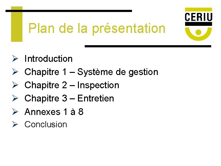 Plan de la présentation Ø Ø Ø Introduction Chapitre 1 – Système de gestion