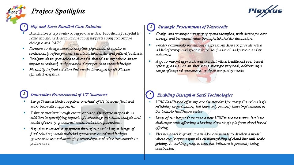 Project Spotlights 1 § § Hip and Knee Bundled Care Solution Solicitation of a
