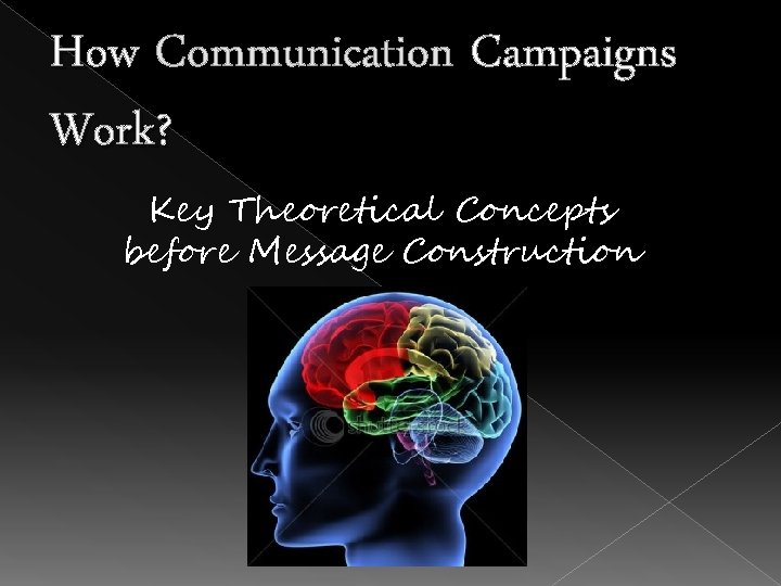 How Communication Campaigns Work? Key Theoretical Concepts before Message Construction 