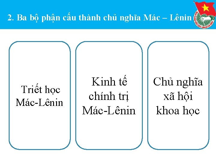 2. Ba bộ phận cấu thành chủ nghĩa Mác – Lênin Triết học Mác-Lênin