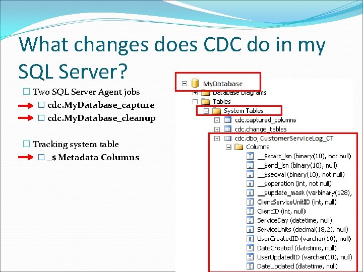 What changes does CDC do in my SQL Server? � Two SQL Server Agent