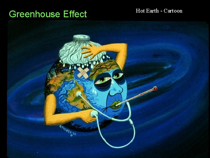 Greenhouse Effect Hot Earth - Cartoon 