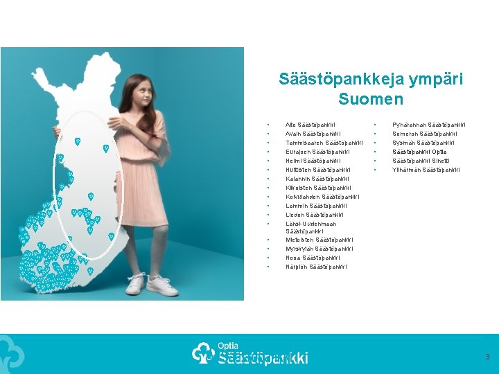 Säästöpankkeja ympäri Suomen • • • • Aito Säästöpankki Avain Säästöpankki Tammisaaren Säästöpankki Eurajoen