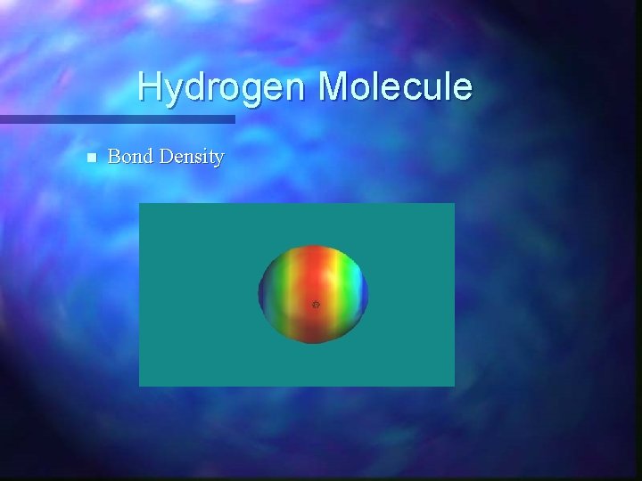 Hydrogen Molecule n Bond Density 