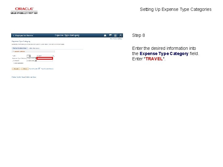 Setting Up Expense Type Categories Concept Setting Up
