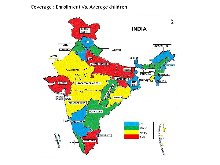 Coverage : Enrollment Vs. Average children 