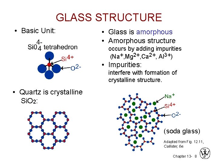 GLASS STRUCTURE • Basic Unit: • Glass is amorphous • Amorphous structure occurs by GLASS STRUCTURE • Basic Unit: • Glass is amorphous • Amorphous structure occurs by