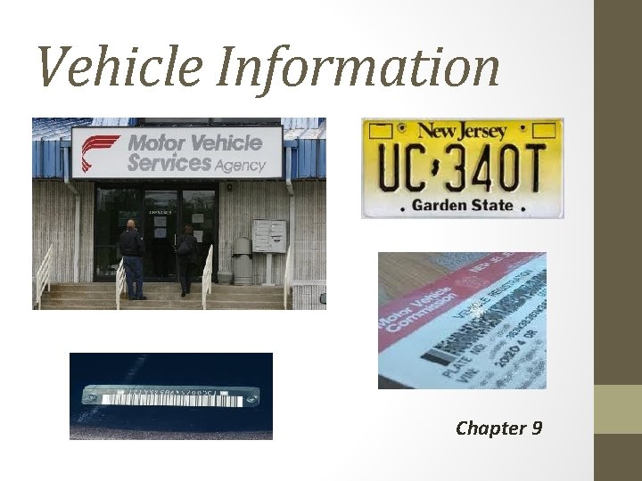 Vehicle Information Chapter 9 