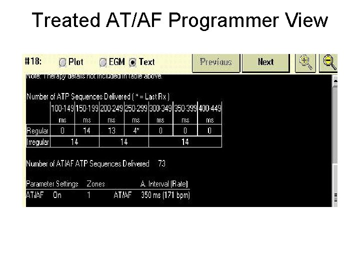 Treated AT/AF Programmer View 