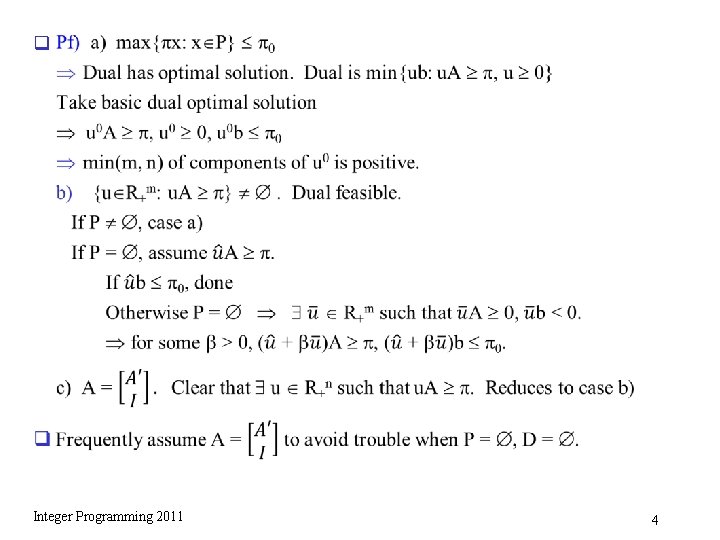 q Integer Programming 2011 4 