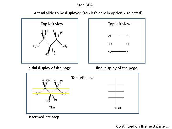 Step 3 BA Actual slide to be displayed (top left view in option 2 Step 3 BA Actual slide to be displayed (top left view in option 2