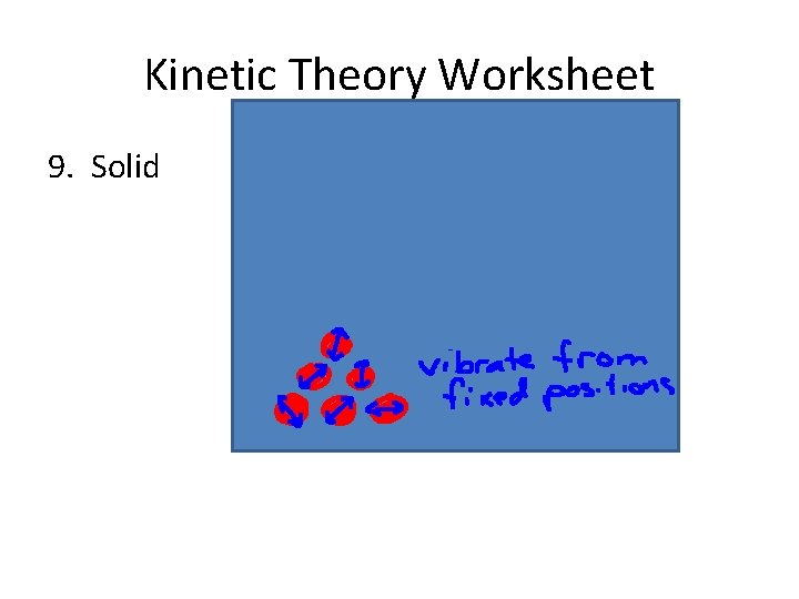 Kinetic Theory Worksheet 9. Solid 