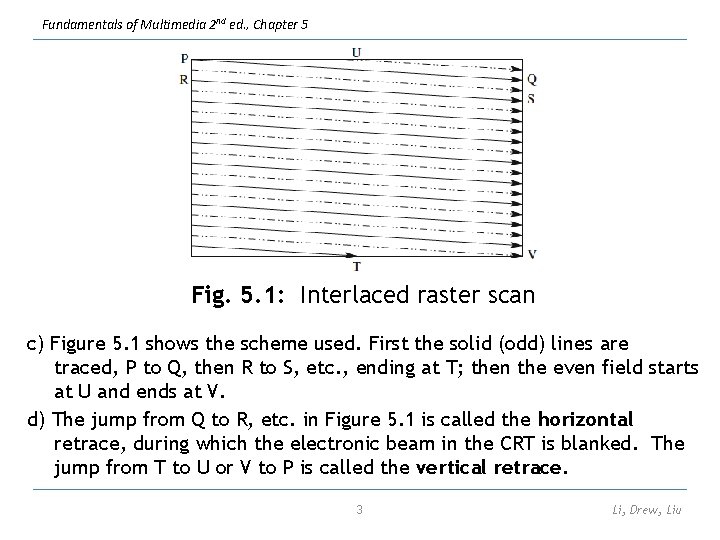 Fundamentals of Multimedia 2 nd ed. , Chapter 5 Fig. 5. 1: Interlaced raster