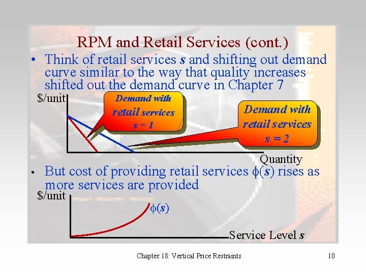RPM and Retail Services (cont. ) • Think of retail services s and shifting