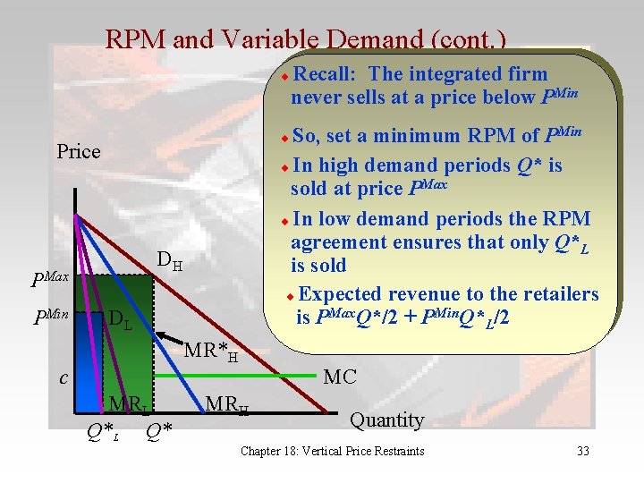 RPM and Variable Demand (cont. ) So, set a minimum RPM of PMin In