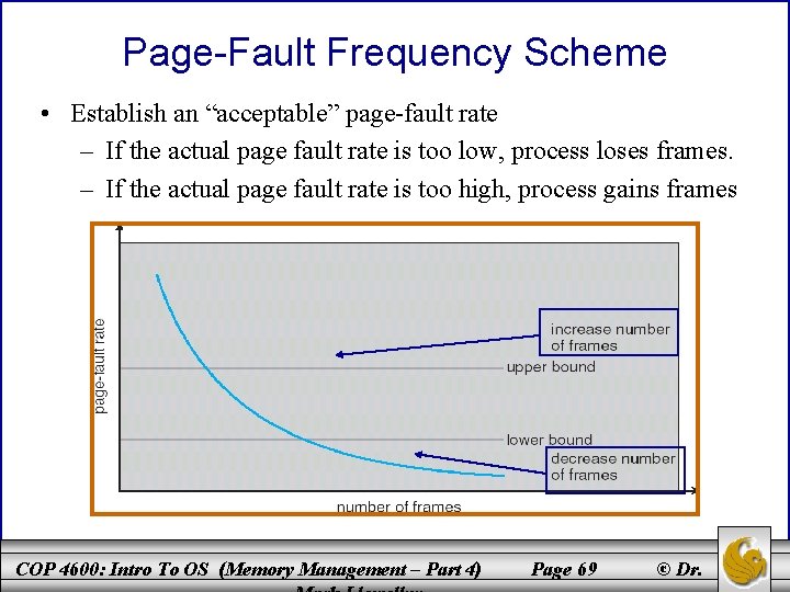 Page-Fault Frequency Scheme • Establish an “acceptable” page-fault rate – If the actual page