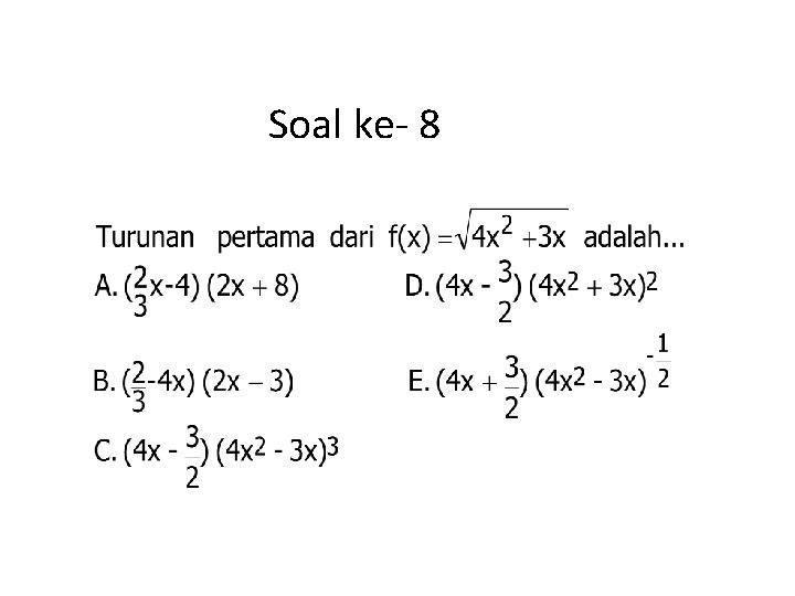 Soal ke- 8 