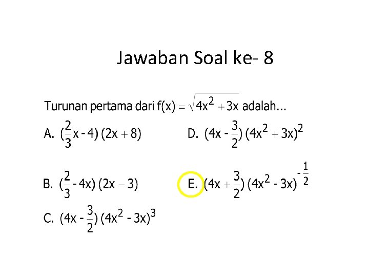 Jawaban Soal ke- 8 