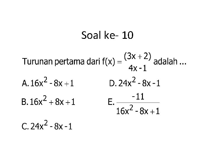 Soal ke- 10 