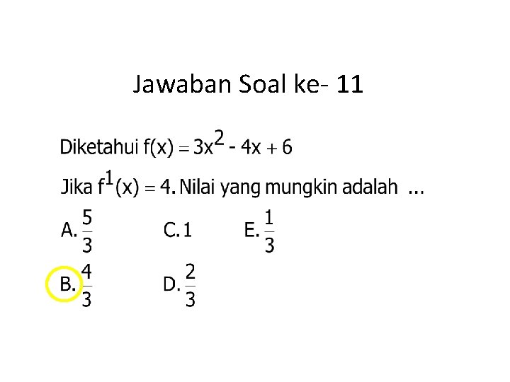 Jawaban Soal ke- 11 