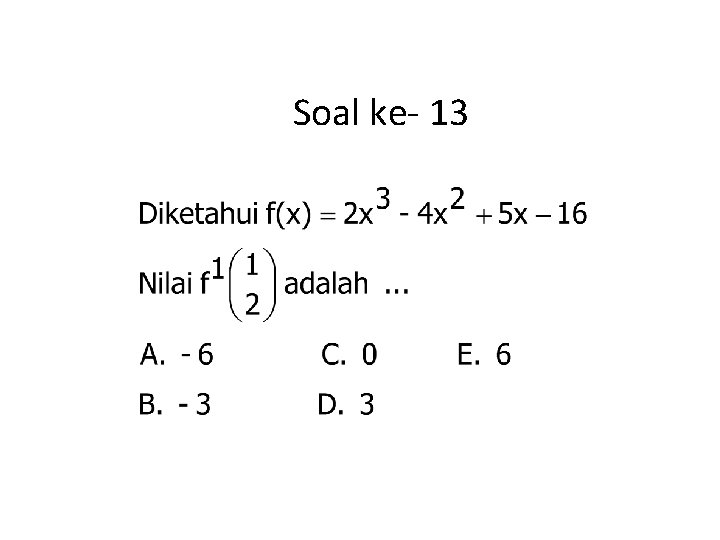 Soal ke- 13 