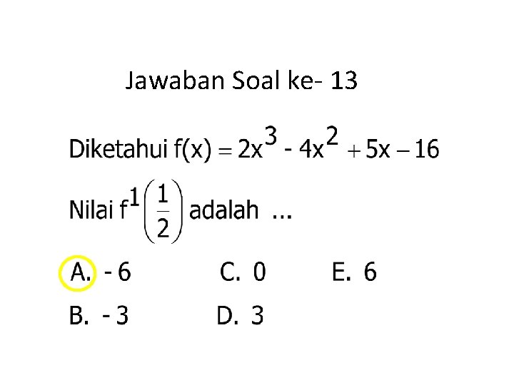 Jawaban Soal ke- 13 