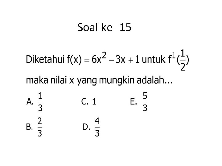 Soal ke- 15 