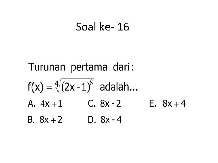 Soal ke- 16 