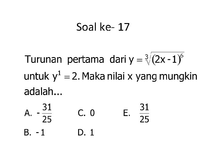 Soal ke- 17 