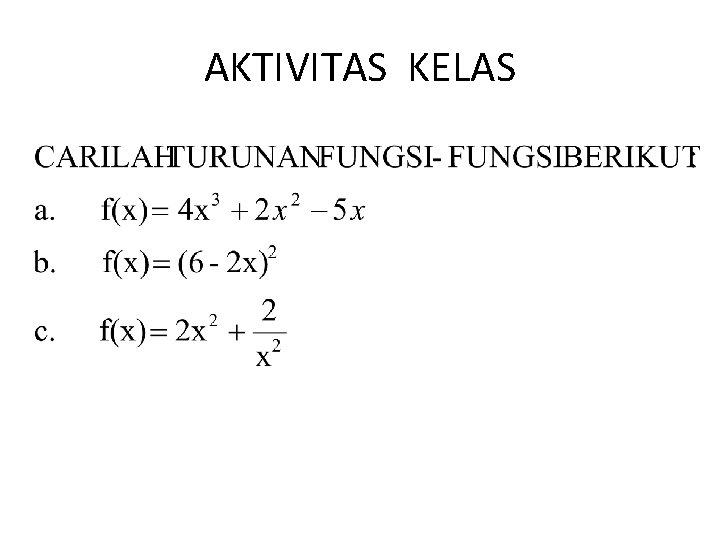 AKTIVITAS KELAS 