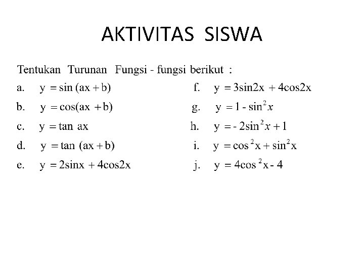 AKTIVITAS SISWA 