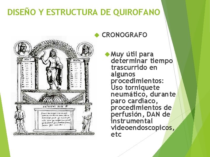 DISEÑO Y ESTRUCTURA DE QUIROFANO CRONOGRAFO Muy útil para determinar tiempo trascurrido en algunos