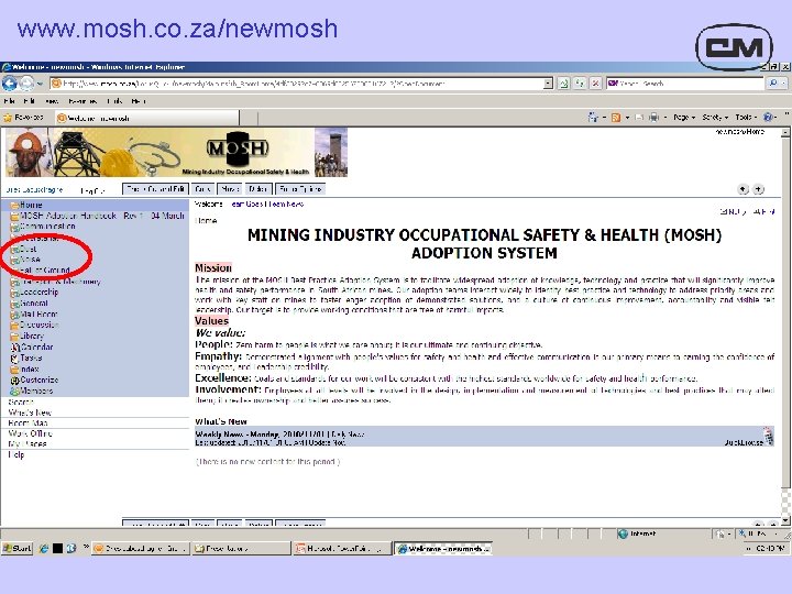 www. mosh. co. za/newmosh 